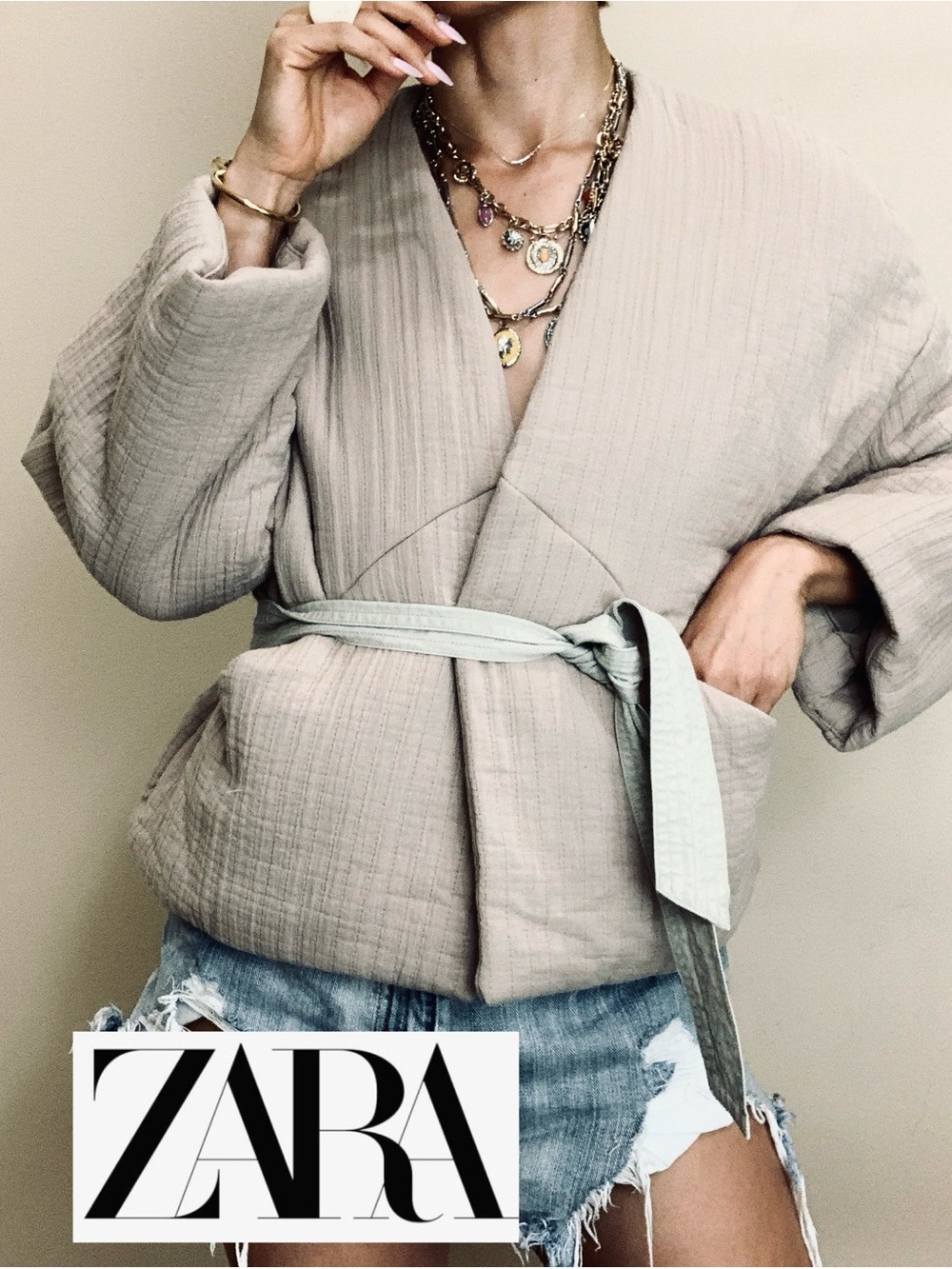 Brand New ZARA QUILTED JACKET SIZE L